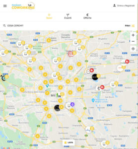 Mappa Coworking A Milano marzo 2020